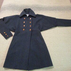 Navy Blue Chace Anthropologie Military Style Coat/Jacket